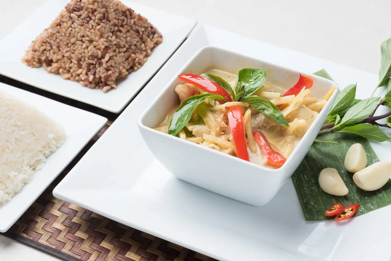 Thai food presentation at The Bangkok